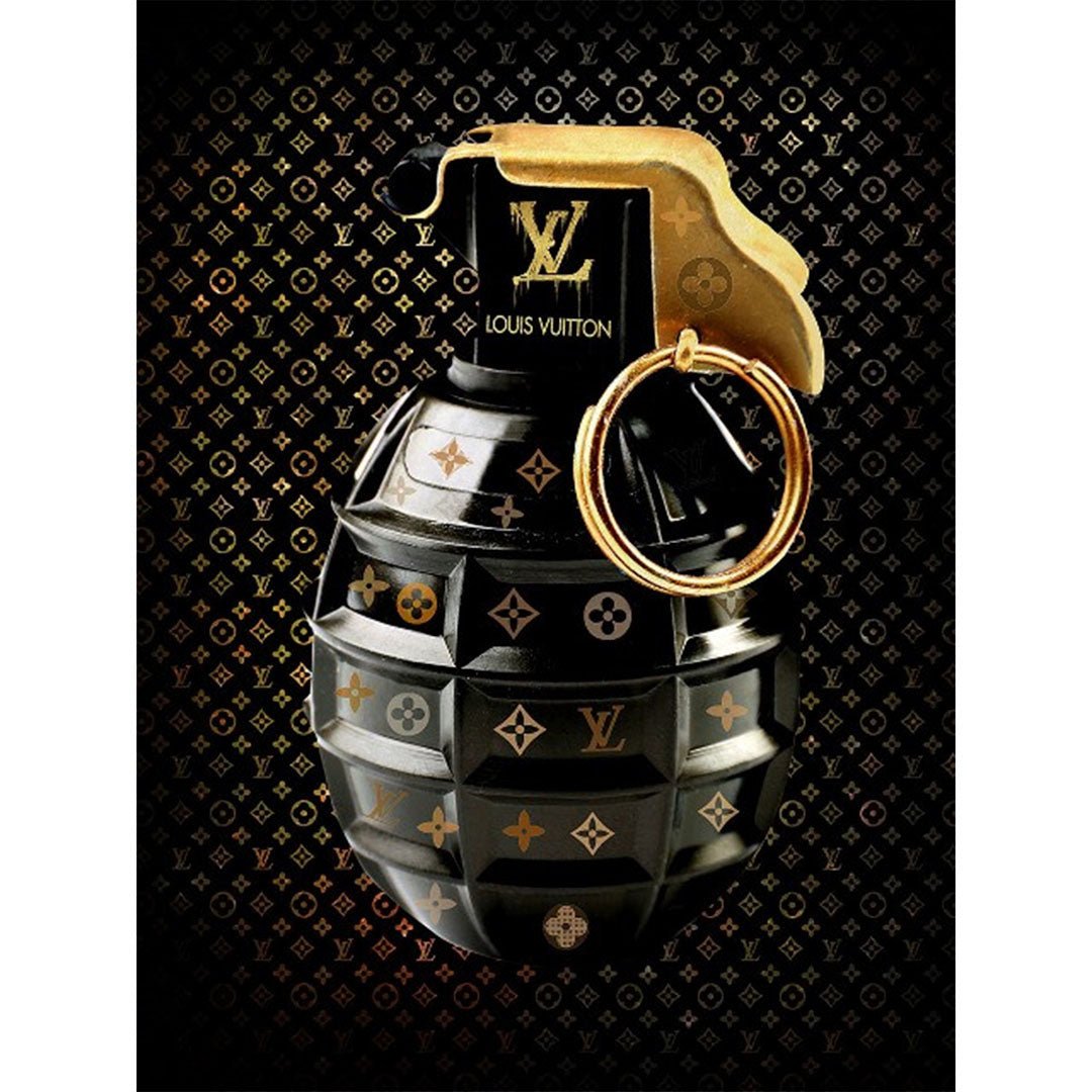 Louis Vuitton granaat glasschilderij ontwerp