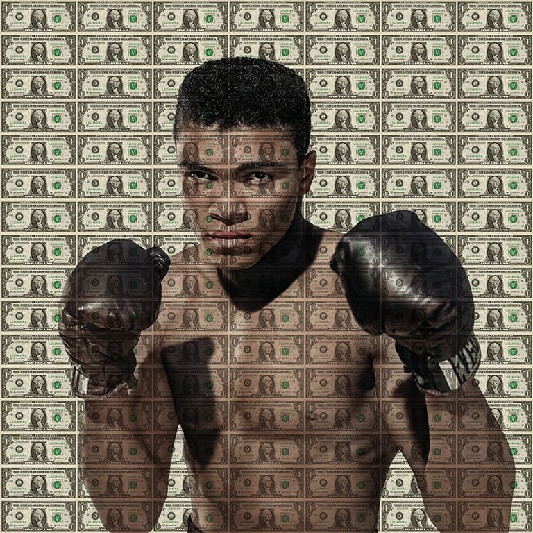 Tony Montana dollars glasschilderij ontwerp