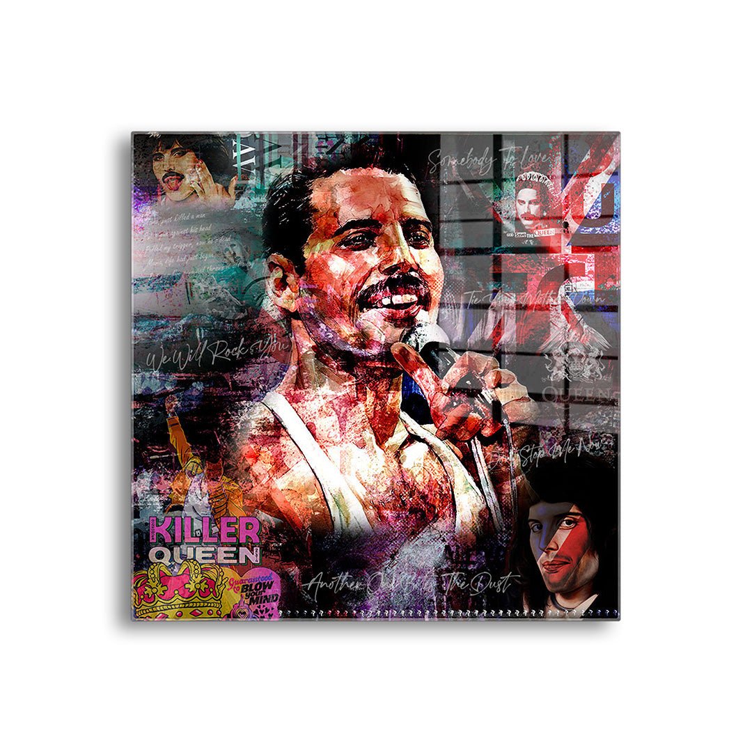 Queen glasschilderij voorkant