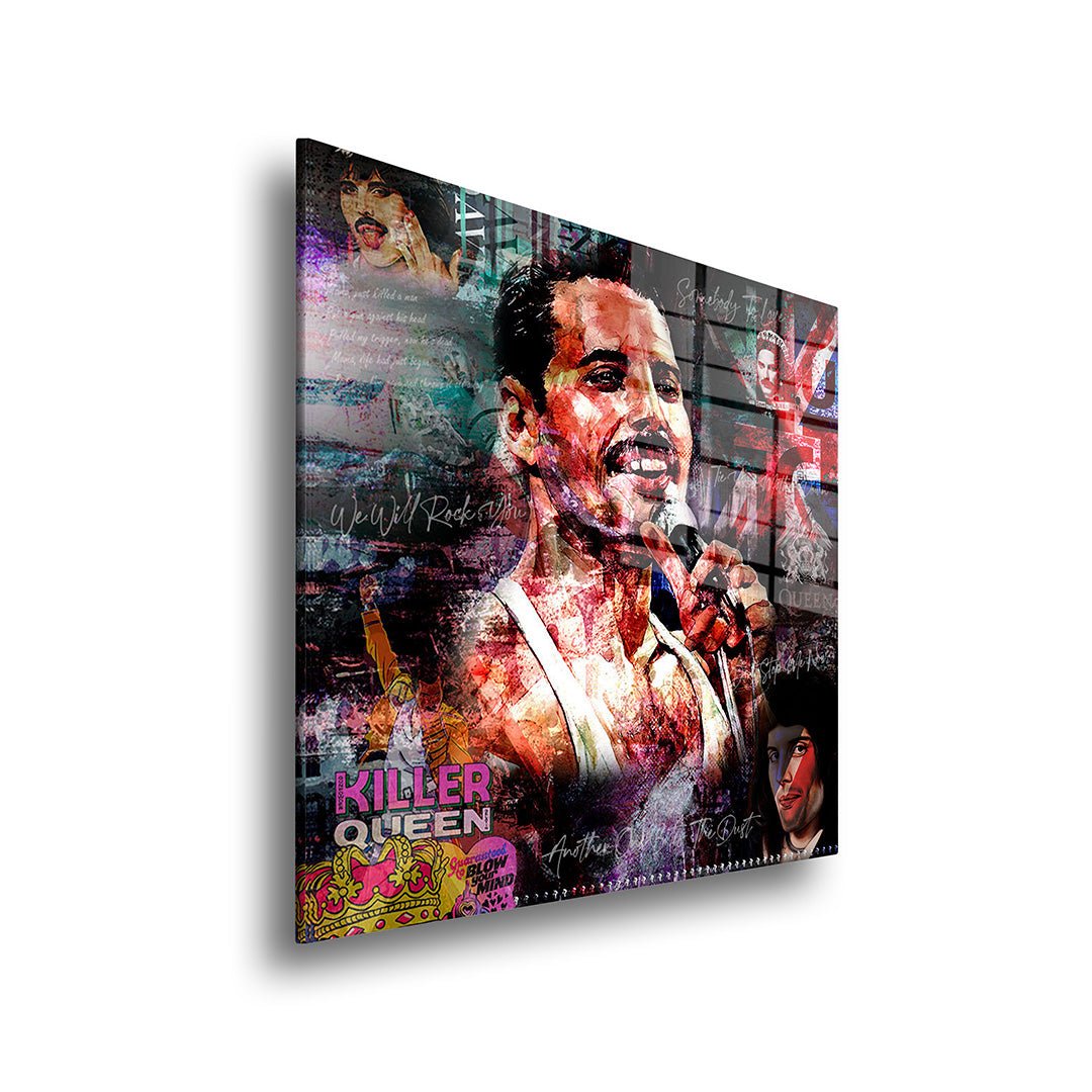 Queen glasschilderij zijkant