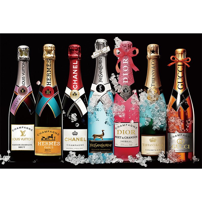 Champagne merken glasschilderij ontwerp