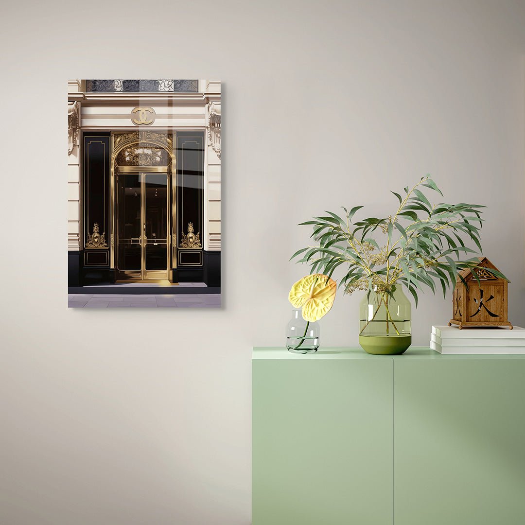 Chanel entrance glasschilderij interieur