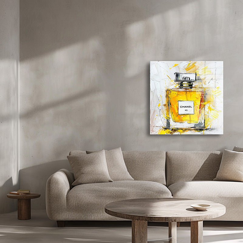 Chanel parfum glasschilderij interieur