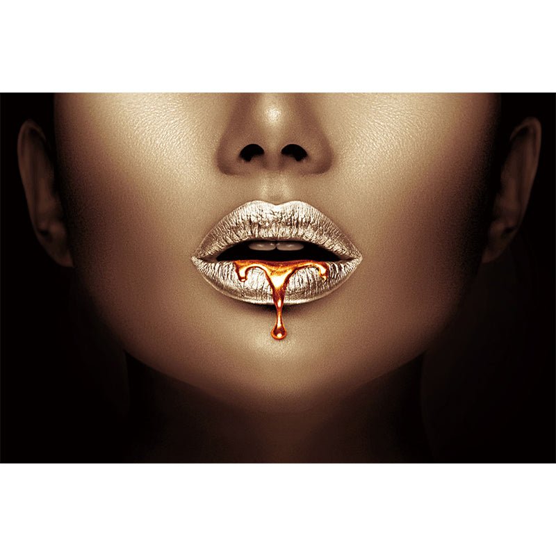 Chrome Kiss glasschilderij ontwerp