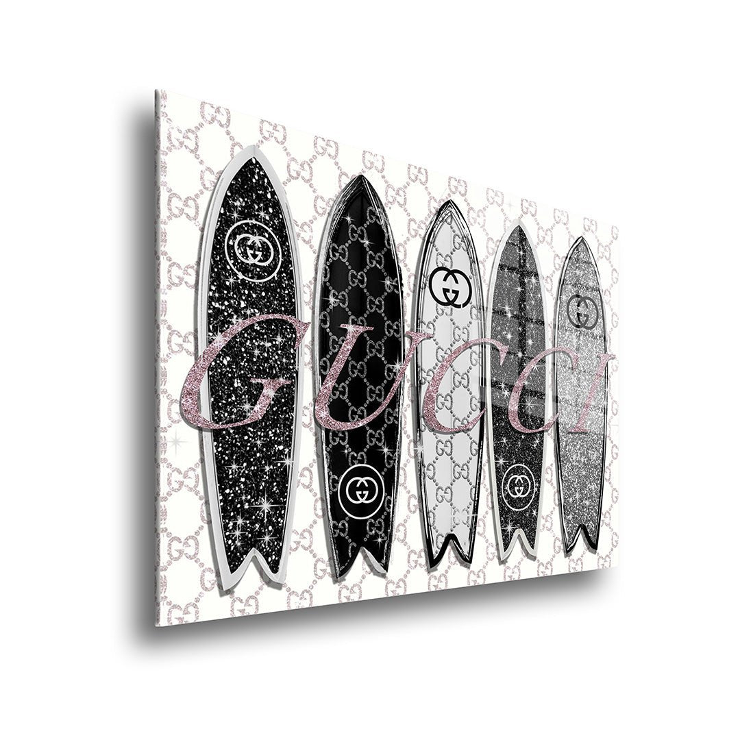 Gucci surfplank glasschilderij zijkant