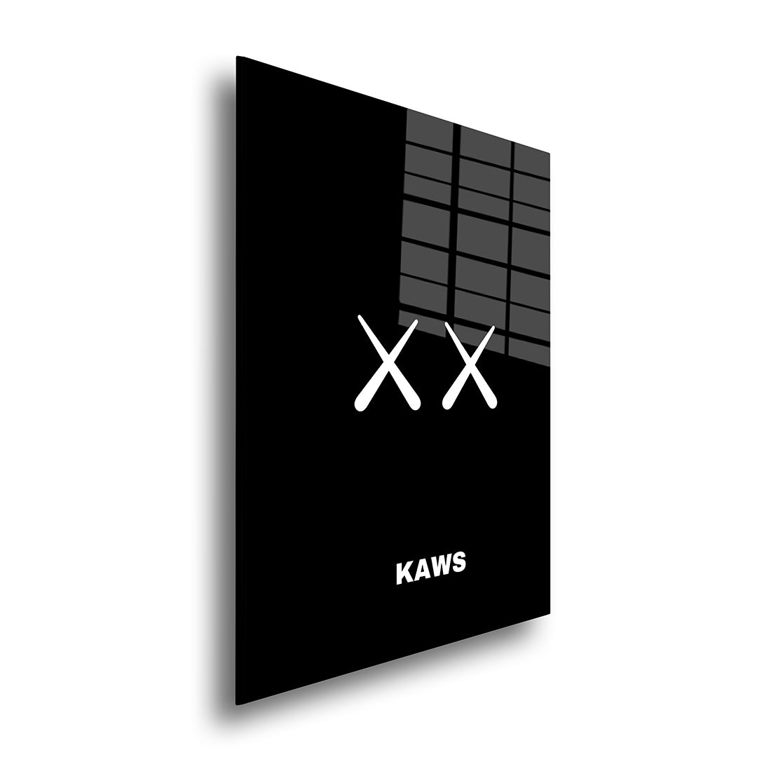 Kaws XX glasschilderij zijkant