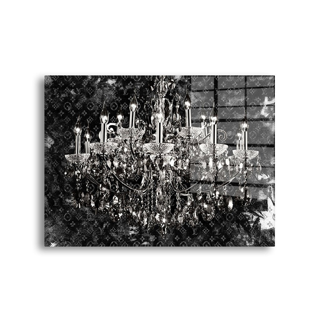 Kroonluchter glasschilderij voorkant