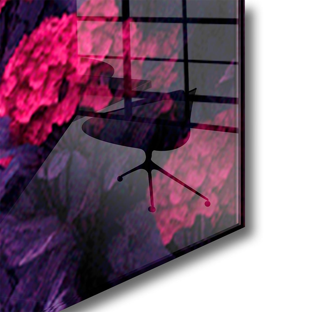 Magische panter glasschilderij hoekfoto