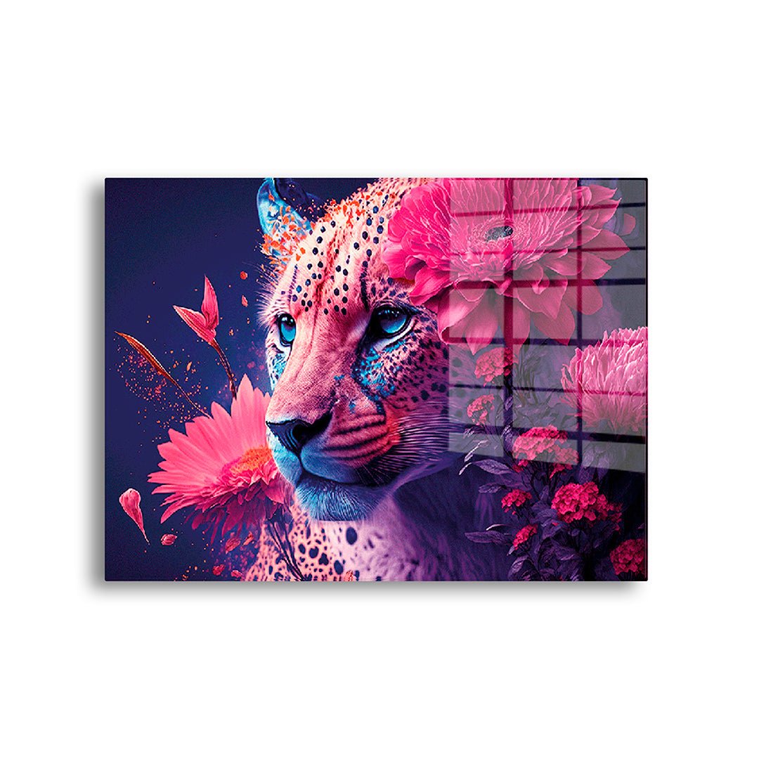 Magische panter glasschilderij voorkant