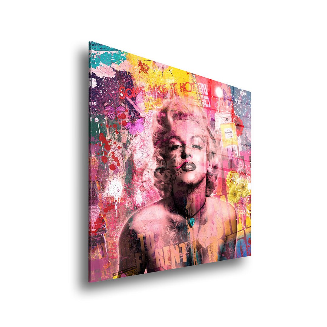 marilyn monroe glasschilderij zijkant