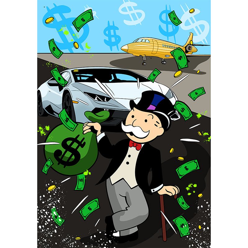 Monopoly lifestyle glasschilderij ontwerp