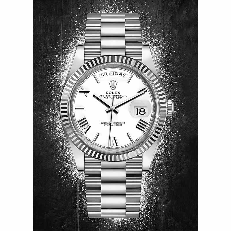 Rolex glasschilderij ontwerp