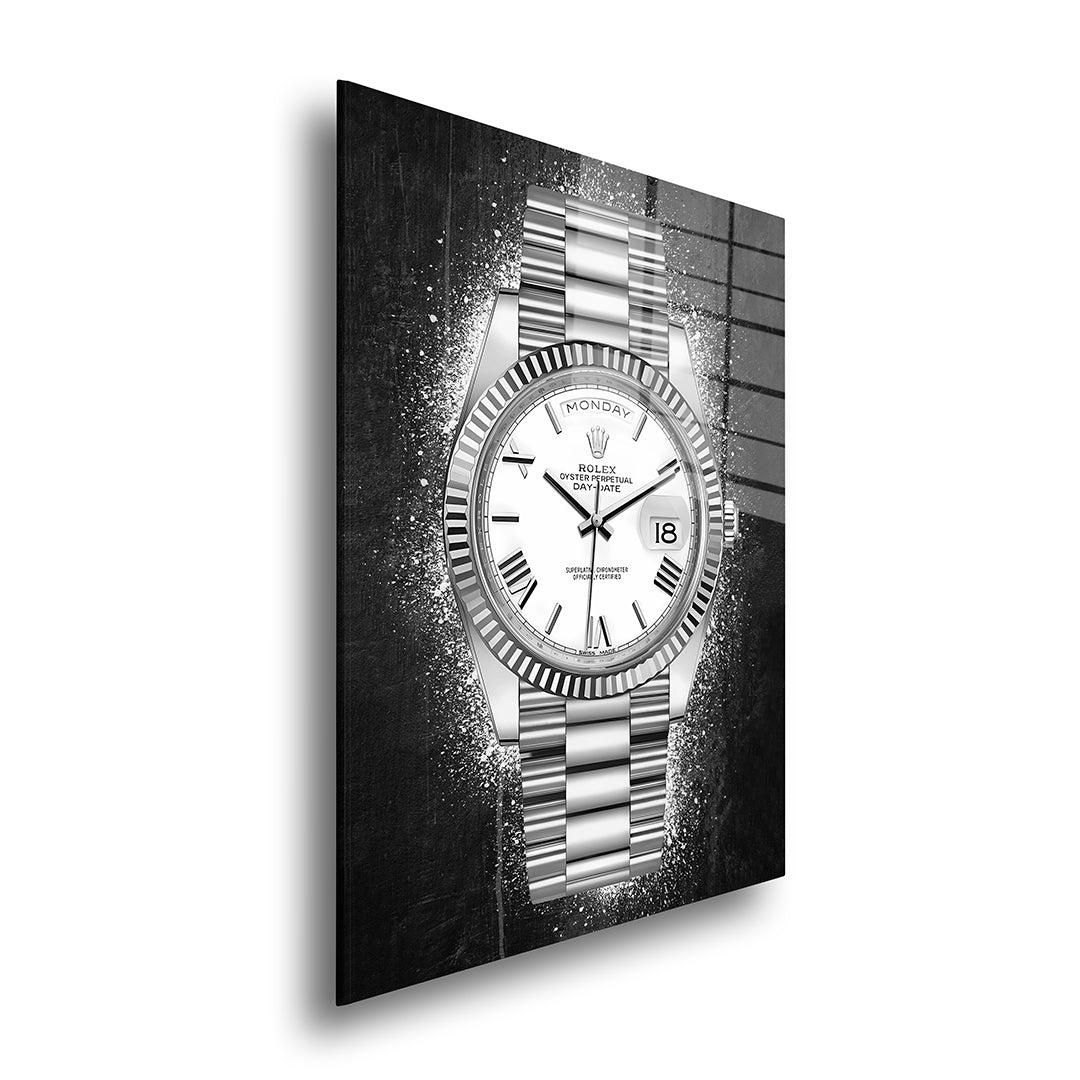 Rolex glasschilderij zijkant