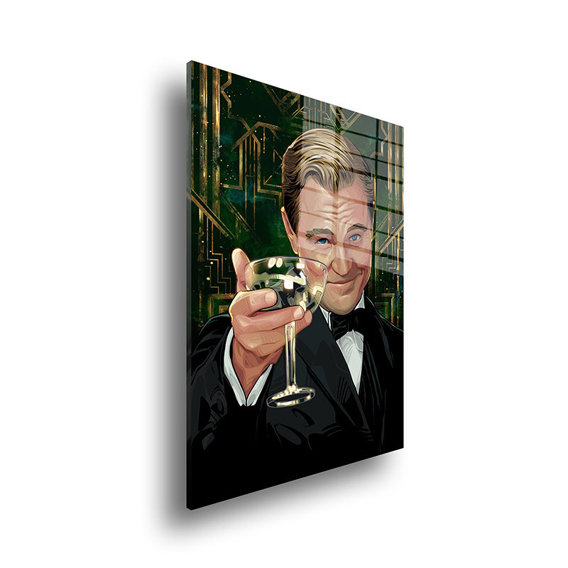 Gatsby glass painting without frame side view