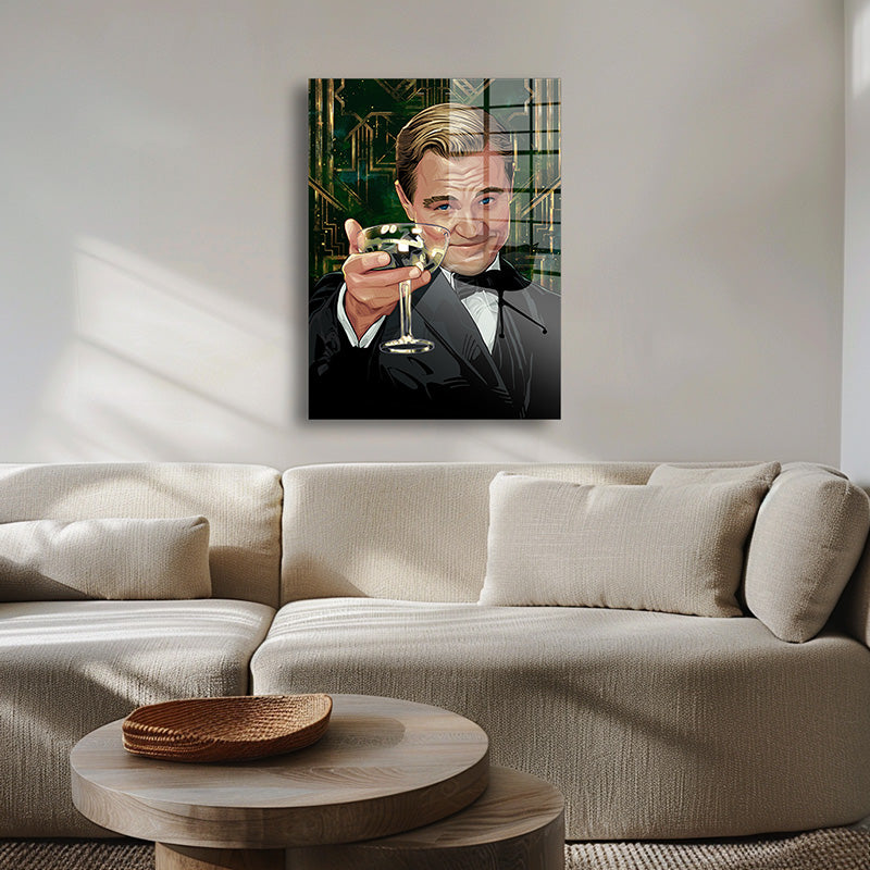 Gatsby glass painting without frame inside