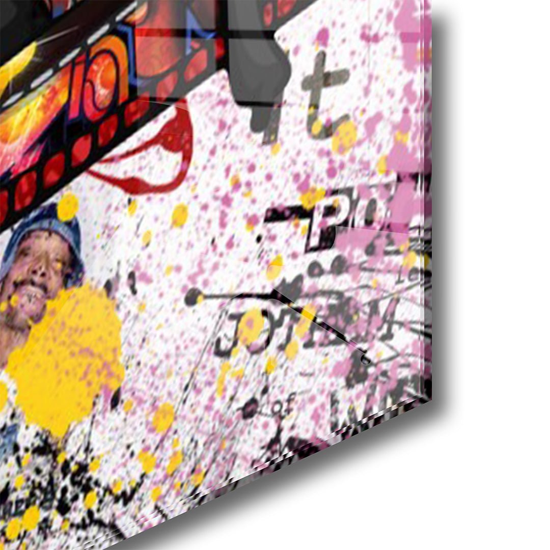 Jordan graffiti glasschilderij hoekfoto