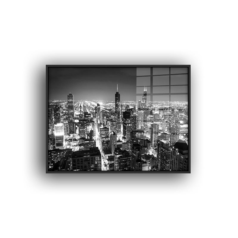 New York City painting in a black frame front view