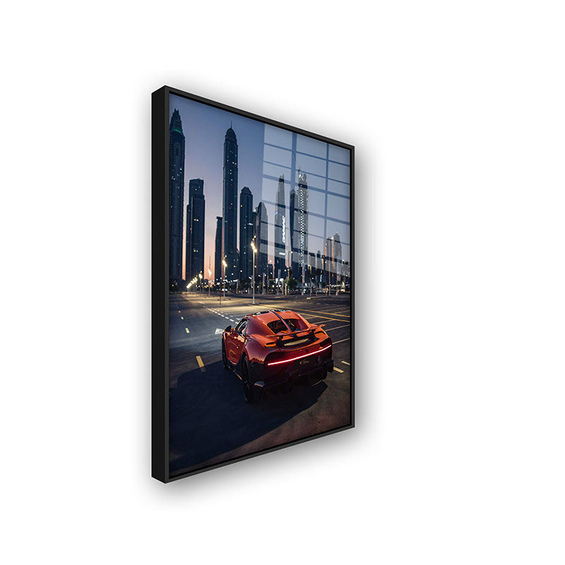 Tate Bugatti painting in a black frame side view