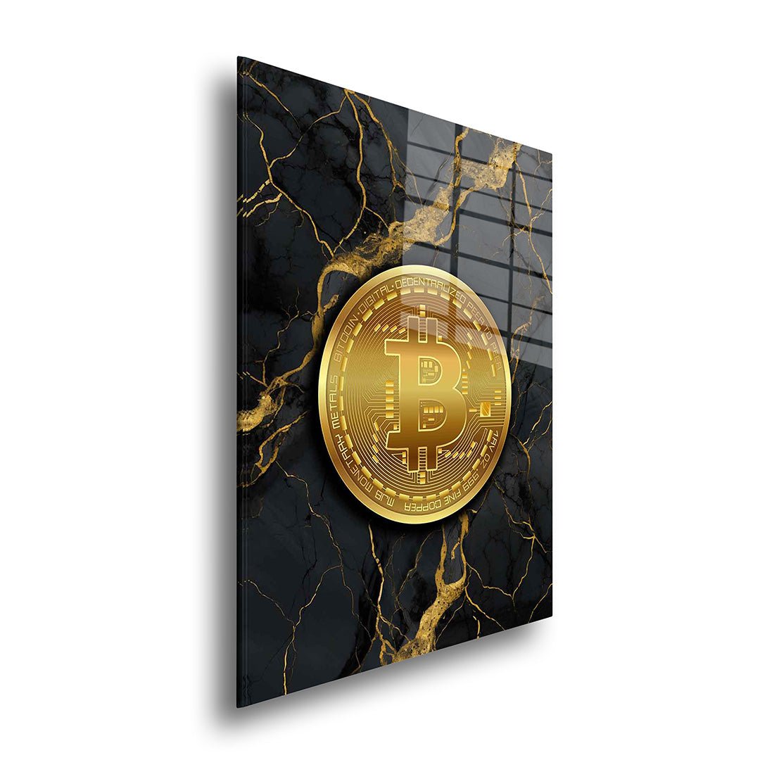 Bitcoin glasschilderij zijkant