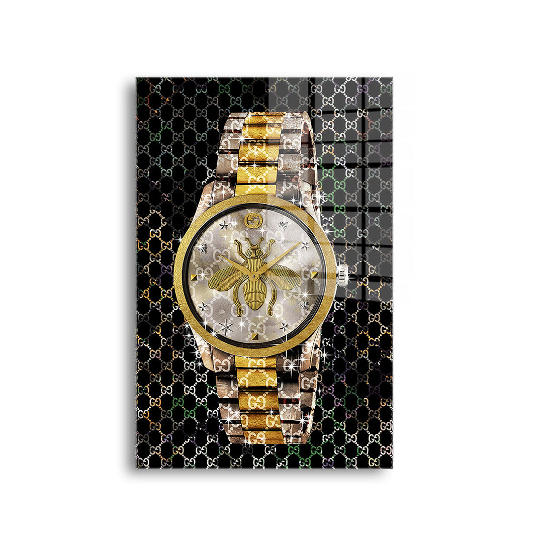 Gucci Watch glass painting without frame, front view