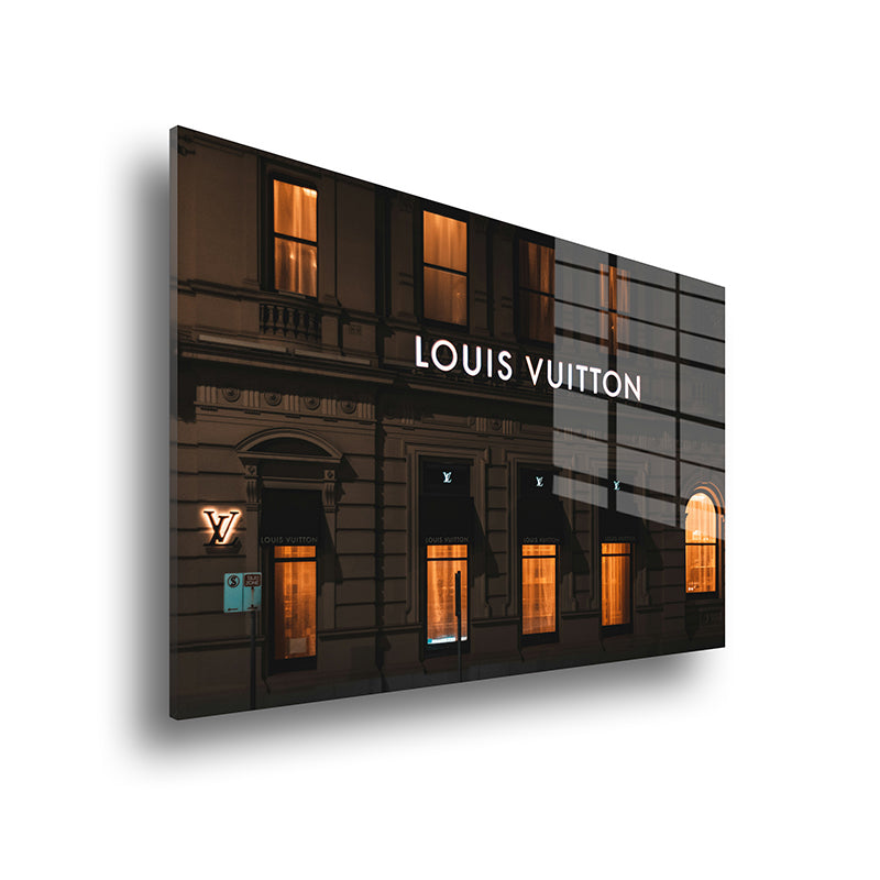 Louis Vuitton store glass painting without frame side view