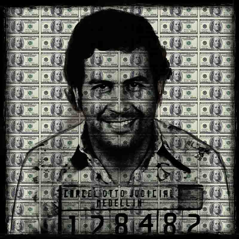 Pablo dollars glasschilderij ontwerp