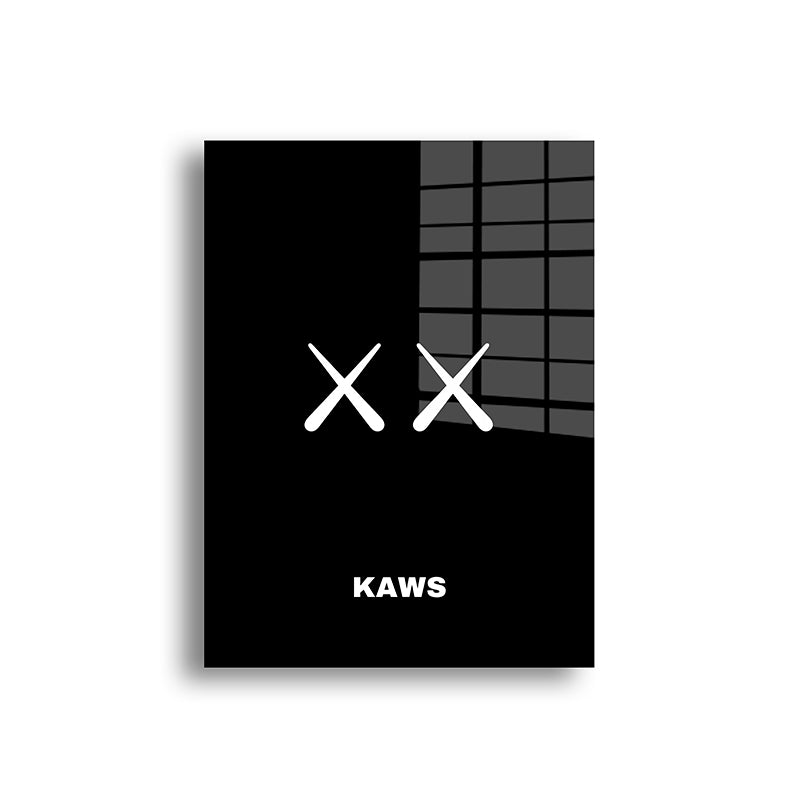 XX by Kaws glass painting without frame front view